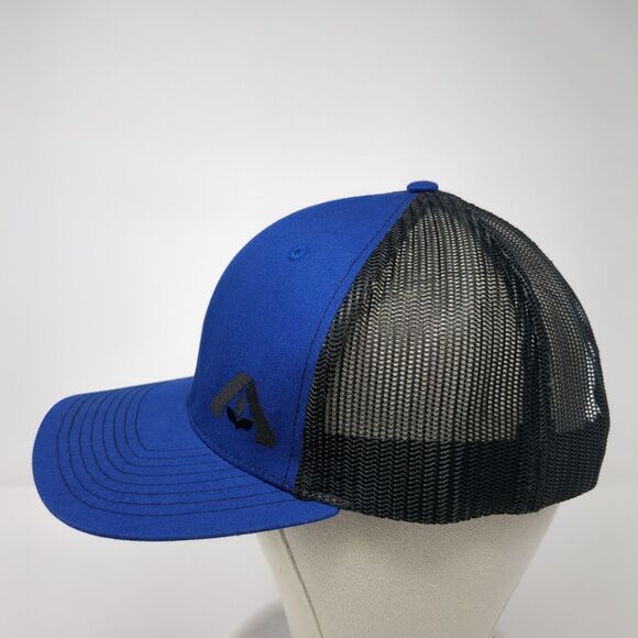 Richardson Snapback Trucker Hat Blue One Size Embroidered Logo Outdoor - Picture 3 of 9